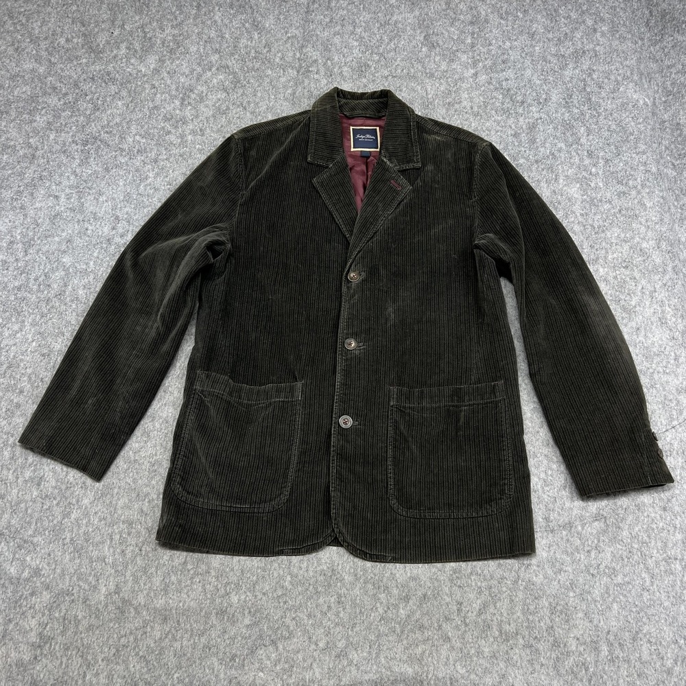 Indigo Palms Blazer Sport Coat Mens M Green Corduroy Cotton Casual Italy Jacket‎